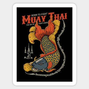 Classic Muay Thai Fish Tattoo Sticker